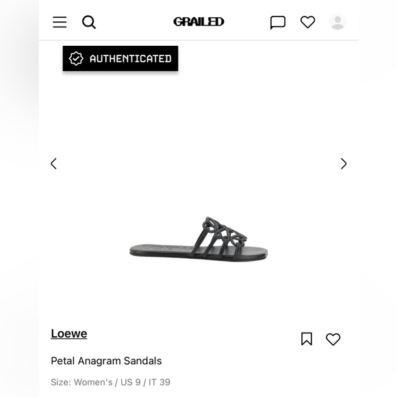 Loewe Shoes - Loewe Petal Anagram Elegant sandals -Black | Gently used| Summer| EU:39/US 9